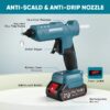 Doulami 100W Cordless Hot Glue Gun with 2.5A Battery and 40 Pcs Glue Sticks Perfect for Crafts