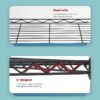 Adjustable Storage Shelves Metal Storage Shelf(Black, 21.5L x 11.6W x 47.6H) 750 pounds