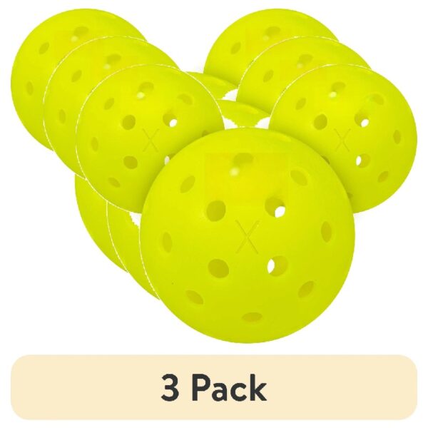 (3 pack)  Outdoor Pickleballs - Official Size - Optic - 3 Pack