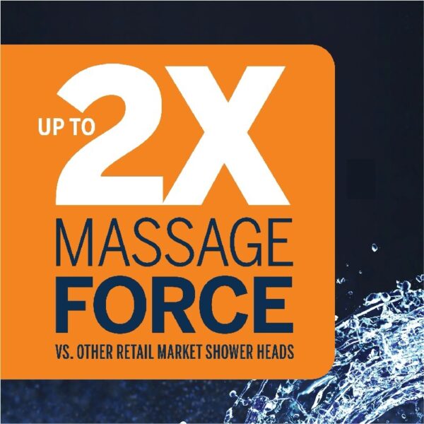 6-Mode Powerpulse Therapeutic Massage Showerhead Chrome XAU-643E