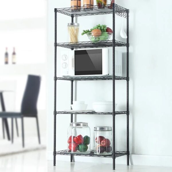 Wire Shelving 5 Tier Metal Storage Rack Shelf 5 Shelf Shelves Unit Kitchen