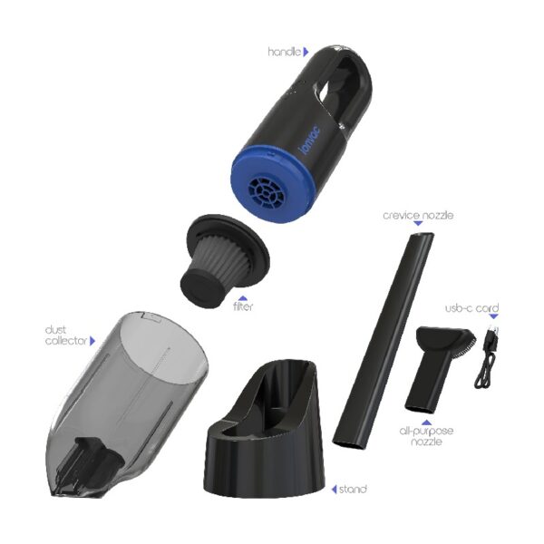 IonVac, Lightweight Handheld Cordless Vacuum Cleaner, USB Charging, Multi-Surface, New