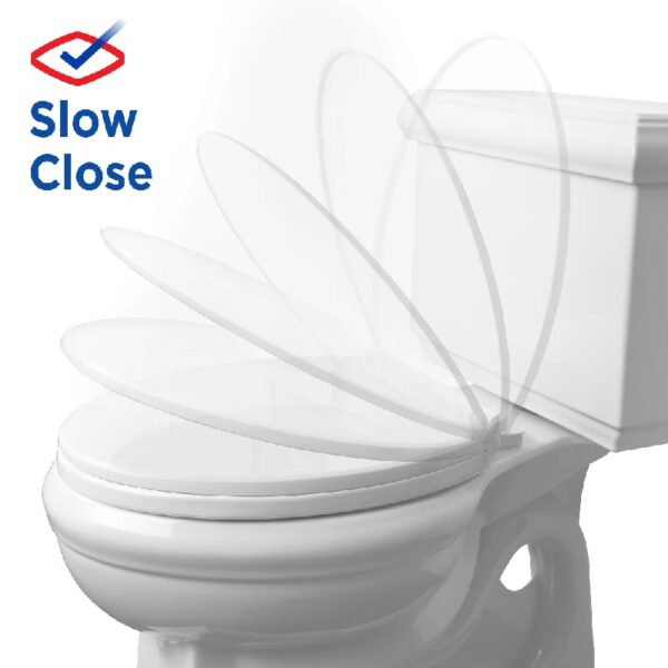 Antimicrobial Elongated Stay Fresh Scented Plastic Toilet Seat with Easy-off Hinges