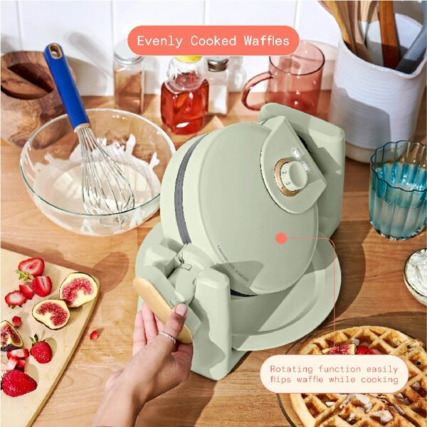 Rotating Belgian Waffle Maker, White Icing by Drew Barrymore