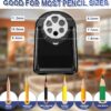 AFMAT Heavy Duty Electric Pencil Sharpener for Classroom,6 Holes, Electric Pencil Sharpeners for Home, Pencil Sharpener Plug in for 6-11mm Pencils,Auto Stop, Super Fast,Never Eat Pencils, New,Black