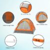 2-Person Dome Tent- Rain Fly & Carry Bag- Easy Set Up-Great for Camping Backpacking Hiking & Outdoor Music Festivals by Wakeman Outdoors (Orange)