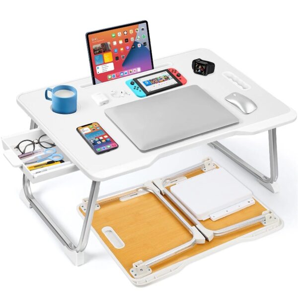Livhil Large Lap Desk for Bed | Laptop Table, Portable Lap Desk, Home Office Room Laptop Desk for Bed Table Floor Table, Floor Desk for Adults (Black)
