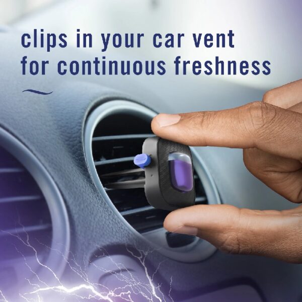 (4 pack)  Car Air Freshener, Odor-Fighting Car Vent Clip, Midnight Storm, 2 Count