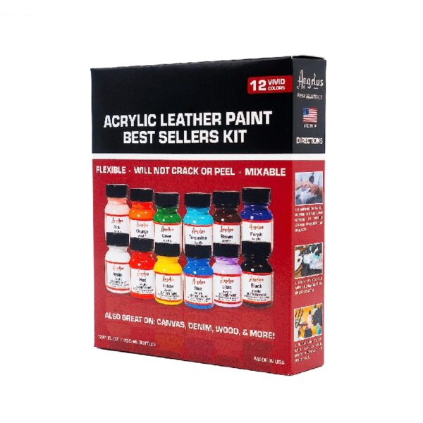 Angelus Leather Paint Set of 12 1 oz