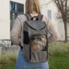 TrustyPup Medium Cat & Dog Travel Pet Backpack, Gray, 16 lb Limit