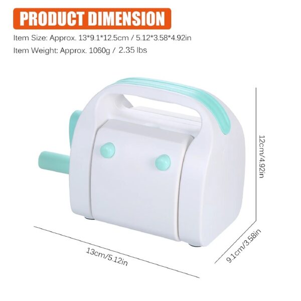 WRVCSS Portable Manual Mini Die Cutting & Embossing Machine for Arts & Crafts, Scrapbooking & Cardmaking,3