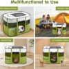 c20e7211c85e495d9a7eb329015ac2cb Portable Pet Playpen, 600D Oxford Foldable Dog Play Tent Kennel Crate for Indoor Outdoor Travel Camping, Come with Free Carrying Case&Folding Bowl, Great for Puppy Cat Bunny, Green L
