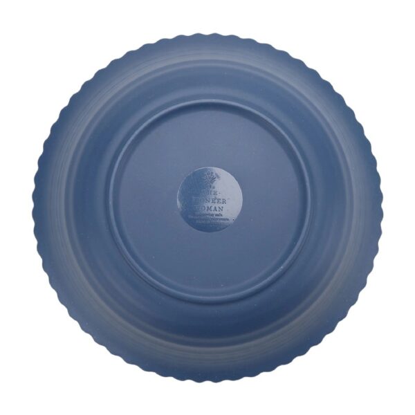 12-Piece Daisy Bamboo Melamine Dinnerware Set, Blue