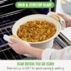 6 Quart Non Stick Family Meal Slow Cooker with Removable Pot, Cream