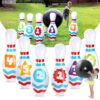 Giant Inflatable Bowling Set for Kids and Adults, Christmas Birthday Party Games, Kids Education Motor Skills Toys
