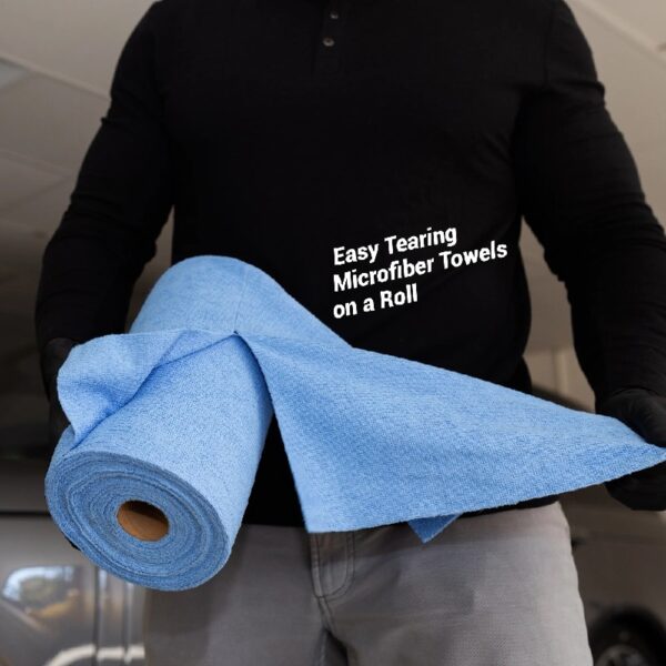 Reusable Easy-Tear Microfiber Towels, 100 Pack., 12in. x 12in.