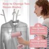 Steamer for Clothes, 1500W Handheld Garment Steamer, Steam Iron, Portable Travel Fabric Wrinkles Remover, 15s Fast Heat-up, Pink