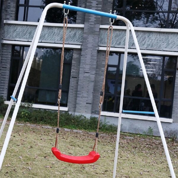 1 Set Red Outdoor Swing Toy in Plastic for Garden Use Chic Design Safe for Kids