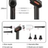 Handheld Car Vacuum Cleaner, 18000PA Hand Held Vacuum Portable Cordless, 2 in 1 Air Duster and Vacuum Cleaner with Multi-Nozzles, High Power Mini Vacuum for Home, Pet, Office