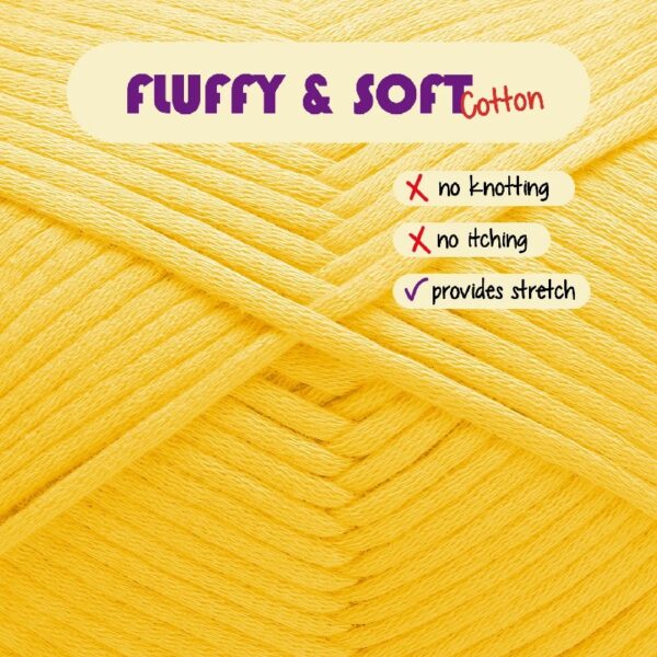 Soft Yarn for Crocheting, Crochet & Knitting Yarn, Beginner Yarn with Easy-to-See Stitches, 1200 Yards Cotton-Nylon Blend Tshirt Yarn for Crocheting, Worsted Weight Yarn 4