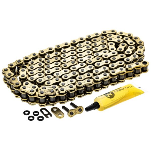 Gold 428 X-Ring Chain 128 Links With Master Link Motorcycle 519-CDC2560H