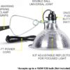 Simple Deluxe 100W Infrared Ceramic Reptile Heat Lamp Bulb & 150W Clamp Light with 8.5
