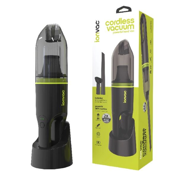 IonVac, Lightweight Handheld Cordless Vacuum Cleaner, USB Charging, Multi-Surface, New