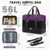 Travel Duffel Bag for Women, Large Weekender Overnight Bag, Carry-on Gym Bag with Separate Shoes Compartment, Mom Hospital Bags for Labor and Delivery with 2 Packing Cubes