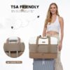 Travel Duffel Bag for Women, Large Weekender Overnight Bag, Carry-on Gym Bag with Separate Shoes Compartment, Mom Hospital Bags for Labor and Delivery with 2 Packing Cubes