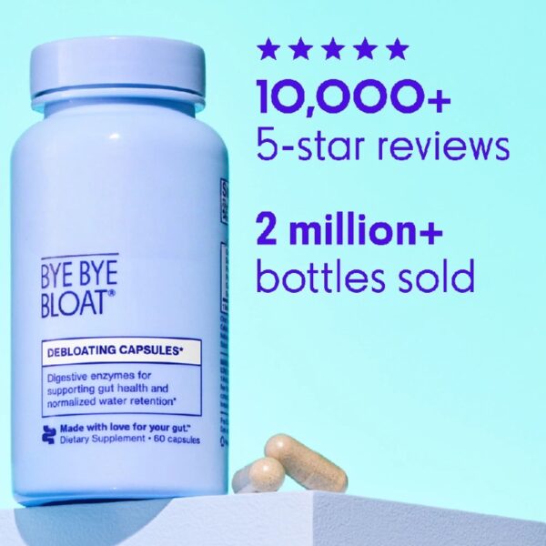 Bye Bye Bloat, Debloating Capsules, 60ct