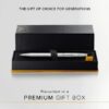 Cross Classic Century Refillable Ballpoint Pen Presented in a Luxury Gift Box - Medium Point, Black Ink, Lustrous Chrome