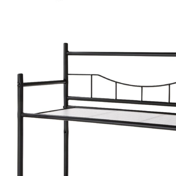 3-Shelf over the Toilet Steel Wall Mount Storage Shelf Unit, Black, Holds up to 30 lb Capacity