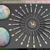 24 Flexible Brush Tip Acrylic Paint Pens Markers Set 1-7mm(PASTEL)