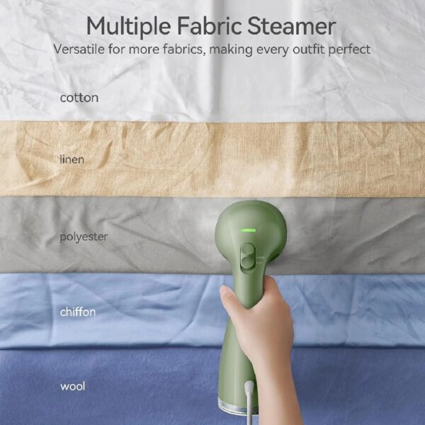 Steamer for Clothes, 1100W Garment Steamer, Fast Wrinkle Removal with Large 300ml Water Tank, Compact and Portable Travel Steam (white)