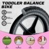 Kid Balance Bike, 12'' Toddlers Training Bicycle for 2-5 Years Old Boys Girls, Lightweight with Lighting up Wheels, Bule