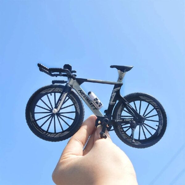 Mini Racing Bicycle Ornament Vehicles Mountain Bike Toy Model Decoration Crafts for Home (White#3)