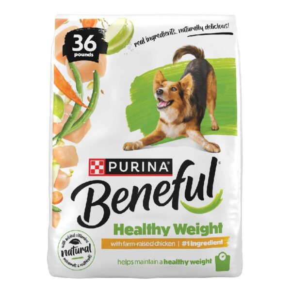 Purina  Healthy Weight with Farm-Raised Chicken Natural Dog Food Dry Formula with Added Vitamins, Minerals and Nutrients, 36 lb Bag
