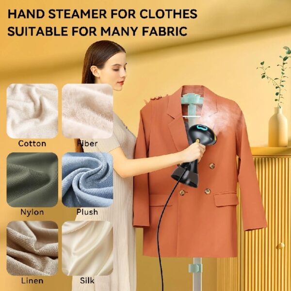 Steamer for Clothes, Portable Clothes Steamer for Fabric Wrinkles Remover, 1500W Handheld Steamer with 300ml Tank, 20-Second Fast Heat-up, Convenient Clothes Steamer for Home, Office and Travel