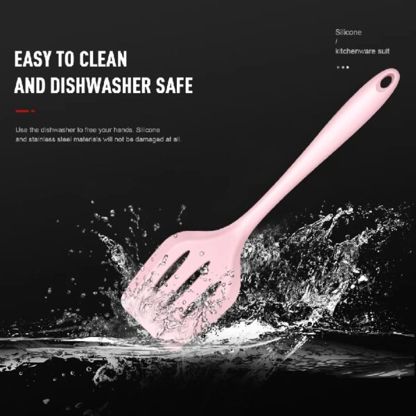 Black Silicone Cooking Utensils Set - 446°F Heat Resistant Kitchen Utensils,Turner Tongs,Spatula,Spoon,Brush,Whisk,Kitchen Utensil Gadgets Tools Set for Nonstick Cookware,Dishwasher Safe (BPA Free)