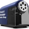 AFMAT Heavy Duty Electric Pencil Sharpener for Classroom,6 Holes, Electric Pencil Sharpeners for Home, Pencil Sharpener Plug in for 6-11mm Pencils,Auto Stop, Super Fast,Never Eat Pencils, New,Black