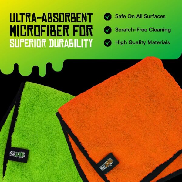 Juice Essentials Boat Cleaning Kit – Exterior Water Spot Remover, Interior Vinyl Cleaner & 2 Microfiber Towels – Marine Cleaning & Detailing Kit, Made in USA