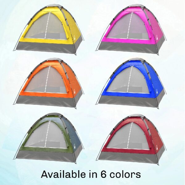 2-Person Dome Tent- Rain Fly & Carry Bag- Easy Set Up-Great for Camping Backpacking Hiking & Outdoor Music Festivals by Wakeman Outdoors (Orange)