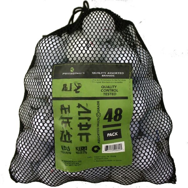 Mixed Golf Ball Brands, Mint/ 5A/ AAAAA Quality, 48 Pack, White