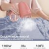 Steamer for Clothes, 1100W Garment Steamer, Fast Wrinkle Removal with Large 300ml Water Tank, Compact and Portable Travel Steam (white)