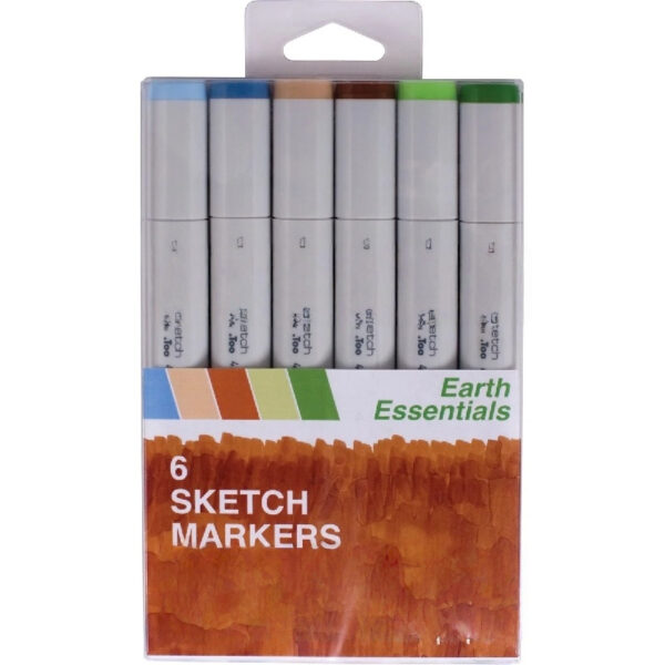 Copic Sketch Marker Set, 6-Colors, Blending Basics