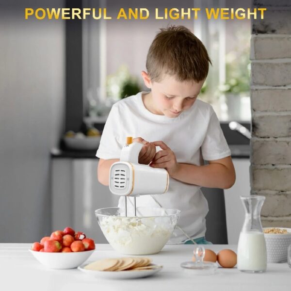 Hand Mixer, 450W Turbo Electric Handheld Mixer, 5 Speed Electric Mixers for Kitchen (Black)