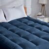 Extra Thick Mattress Topper, Cooling Mattress Pad Cover, Organic Cotton Pillow Top Protector with 8-21 Inch Deep Pocket, Twin Size