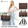 Travel Duffel Bag for Women, Large Weekender Overnight Bag, Carry-on Gym Bag with Separate Shoes Compartment, Mom Hospital Bags for Labor and Delivery with 2 Packing Cubes