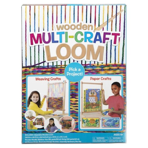 Melissa & Doug Wooden Multi-Craft Weaving Loom: Extra-Large Frame (22.75 x 16.5 inches)