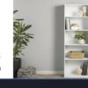 5-Shelf Bookcase with Adjustable Shelves, White
